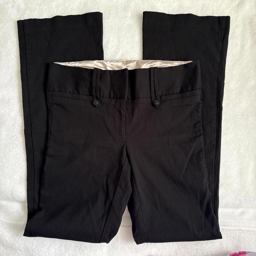 Black y2k low rise office siren baddie core pants